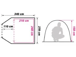 Obelink Shelter 4 CoolDark Koepeltent -Buitenkamperen obelink shelter 4 cooldark floor plan ecommerce f6e0