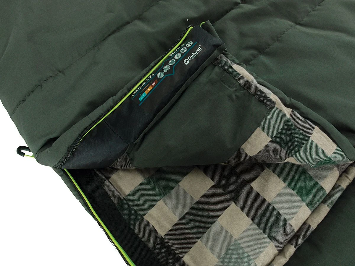 Outwell Camper Lux Double Forest Green Slaapzak - Afbeelding 4